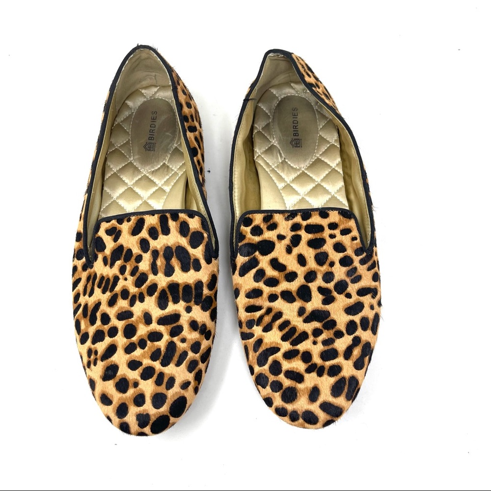 Birdies The Starling Cheetah Calf Hair loafer size 8